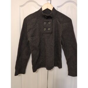 Carole Little Women's Sweater 100% Italian  Merino Wool Size XL Dark Green